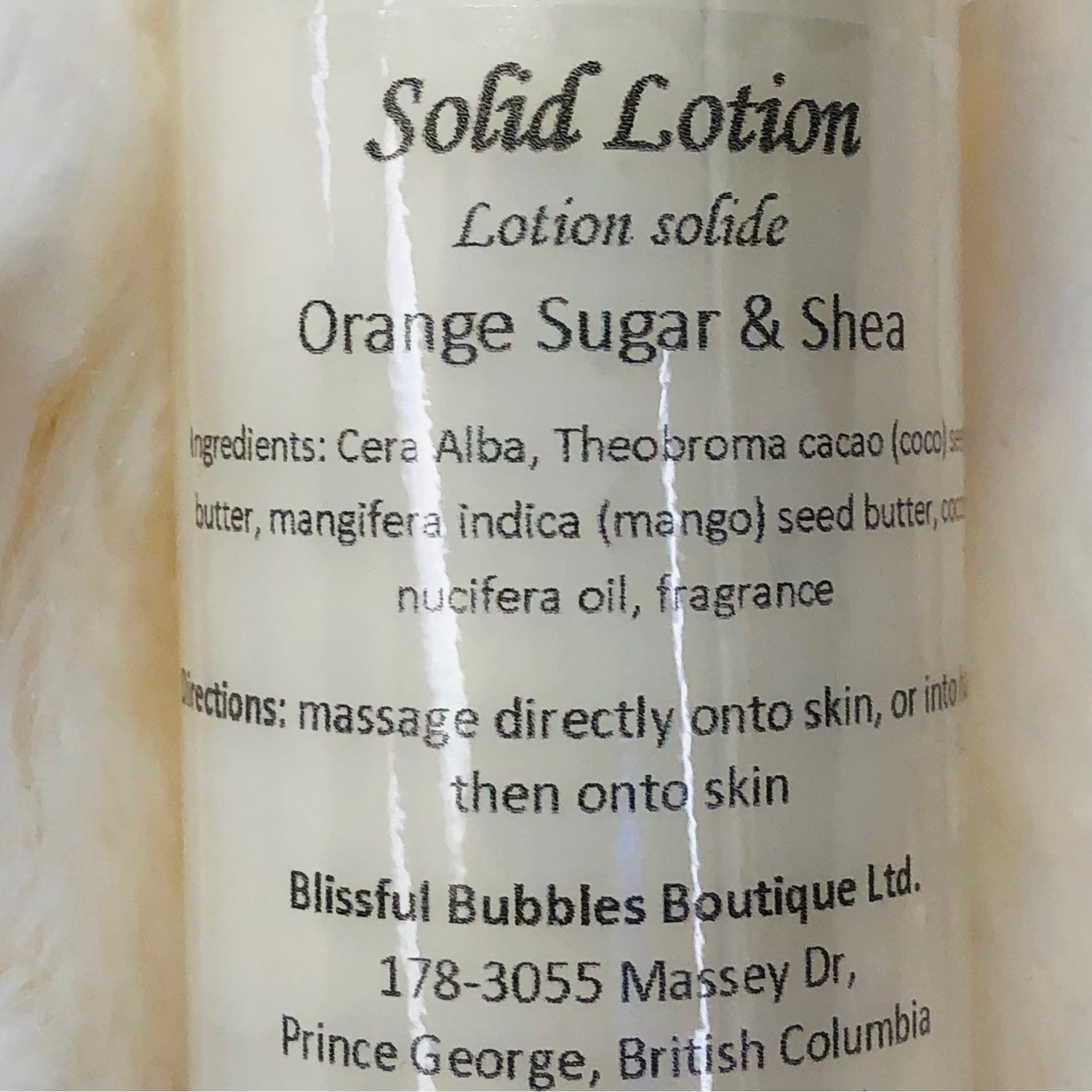 Solid Lotion | Blissful Bubbles Boutique Ltd.